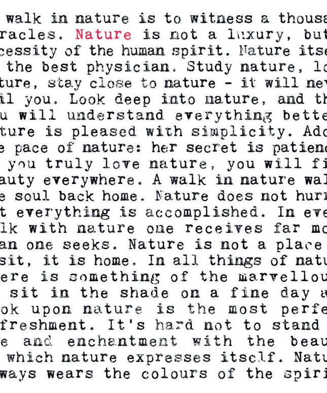 Nature Quotes Unframed Print