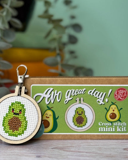 'Avo Great Day!' Mini Matchbox Cross Stitch Kit