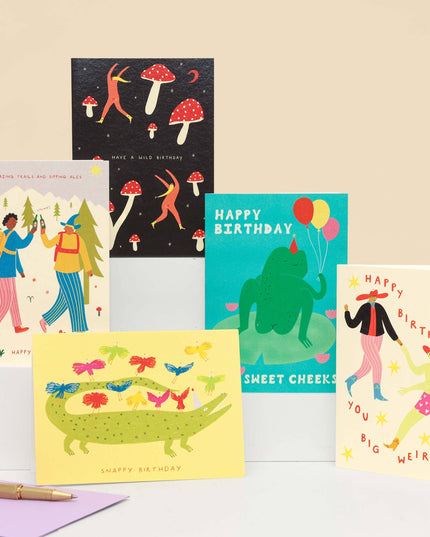 Blazing Trails, Sipping Ales Birthday Card | Hiking Card