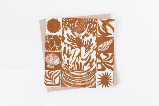 Love Wild Swim Greeting Card  *swim, colour, fun, sun*