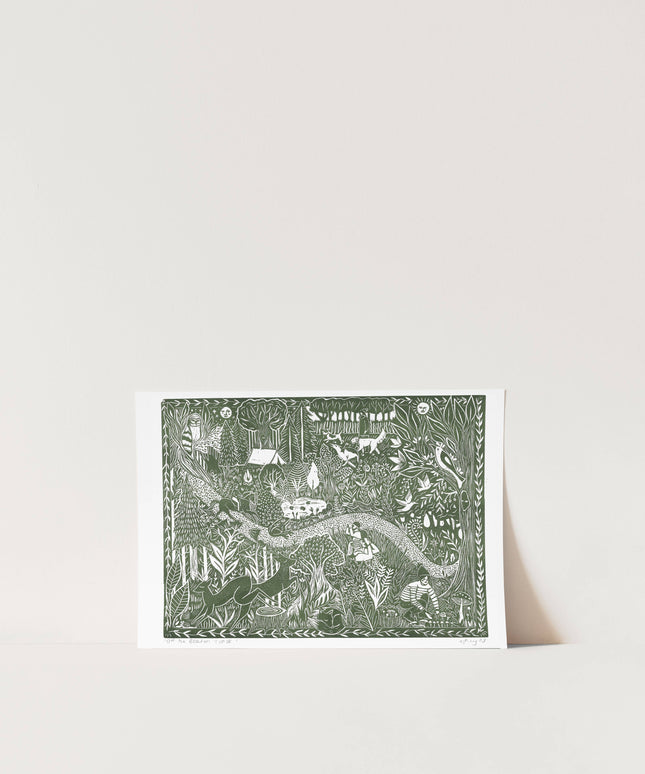 Off the Beaten Track Riso Print ***hiking, nature, walk art***