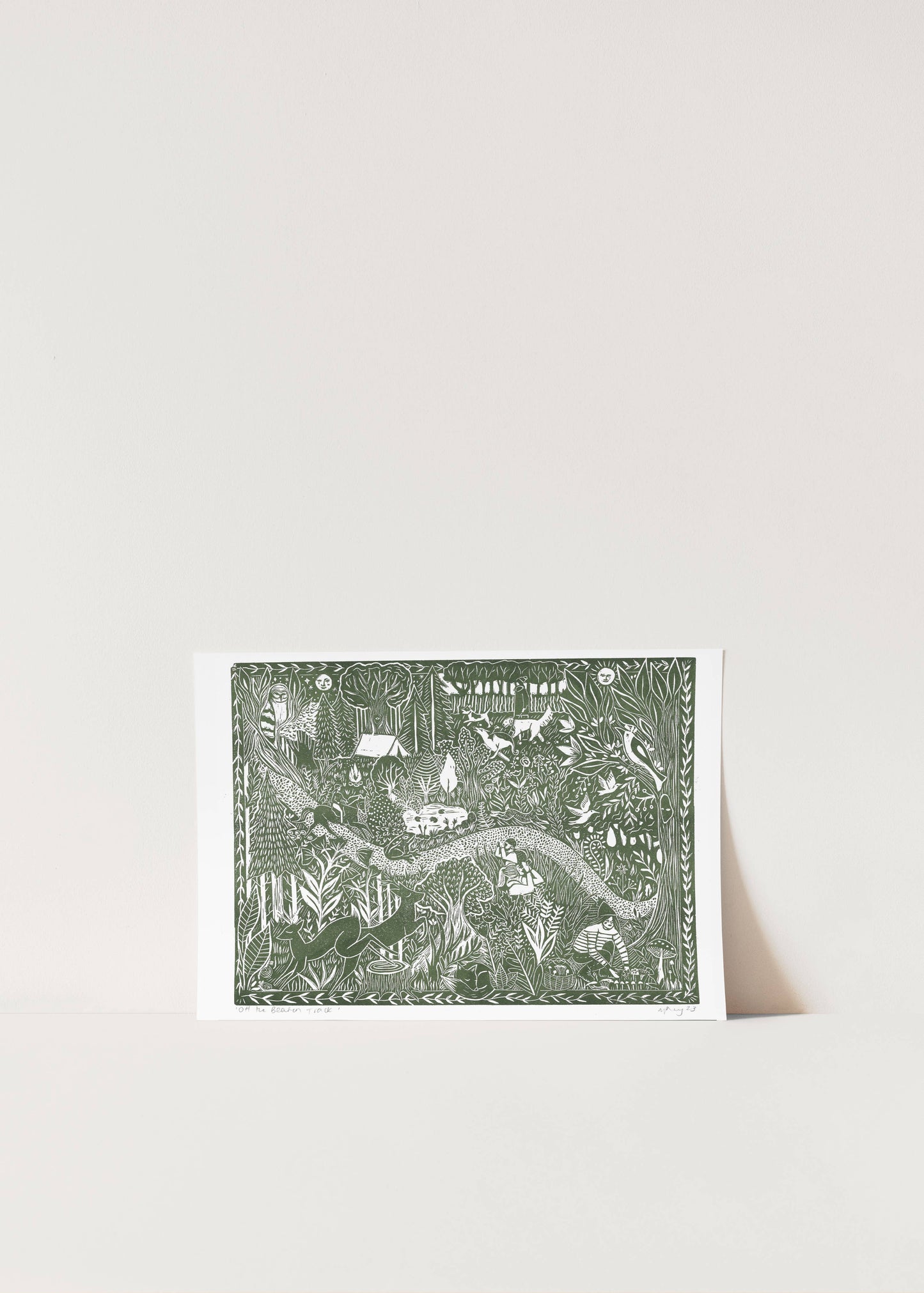 Off the Beaten Track Riso Print ***hiking, nature, walk art***