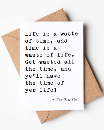 'Wasted' Funny Scottish Birthday Card