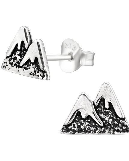 Black Mountains - 925 Sterling Silver Earrings