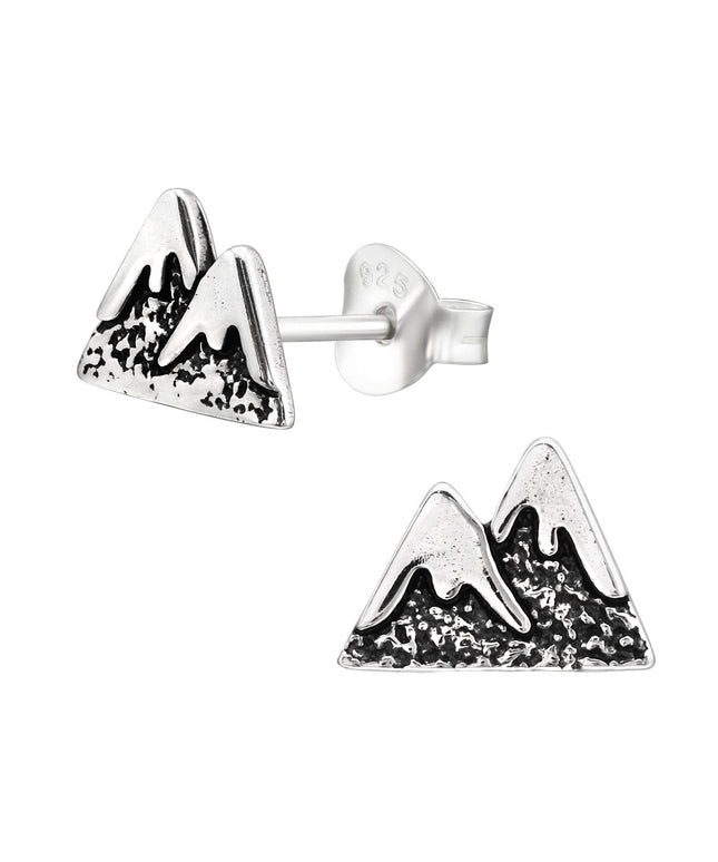 Black Mountains - 925 Sterling Silver Earrings