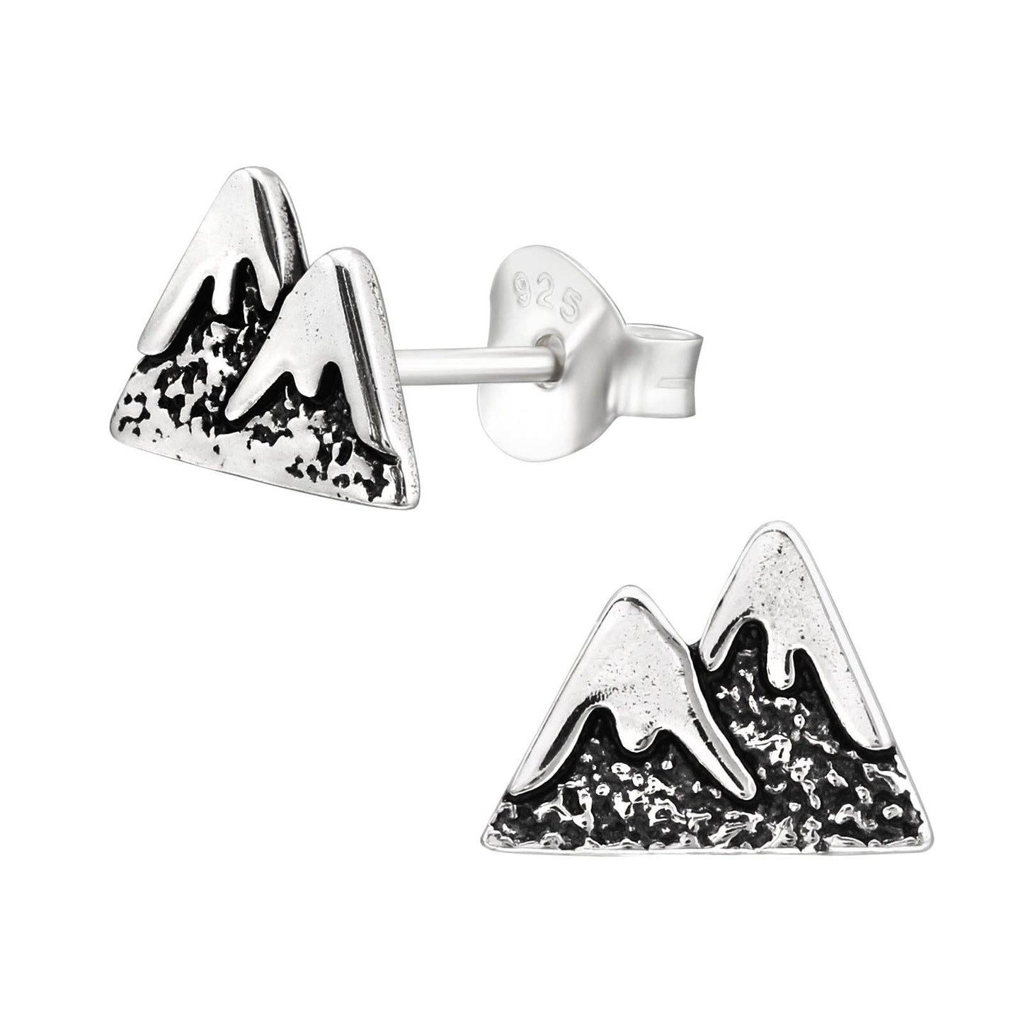 Black Mountains - 925 Sterling Silver Earrings