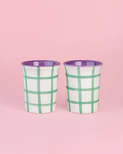 Ceramic Cups - Hand-Painted Coffee Mugs from Spain - Esmeralda