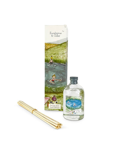 100ml Reed Diffuser - Wild Swim Art Diffuser Gift Eucalyptus & Cedar (Wild Swimming)