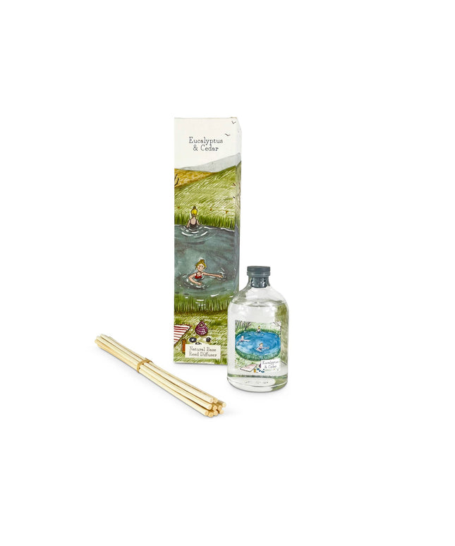 100ml Reed Diffuser - Wild Swim Art Diffuser Gift Eucalyptus & Cedar (Wild Swimming)