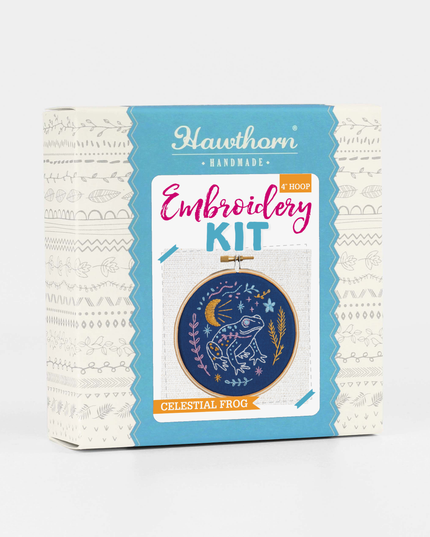 Celestial Frog Mini Embroidery Kit | Beginner Craft Kit