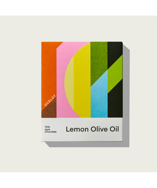 Lemon Olive Oil - Organic 70% dark chocolate bar, 70g