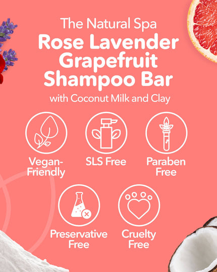 Rose, Lavender, Grapefruit Shampoo Bar