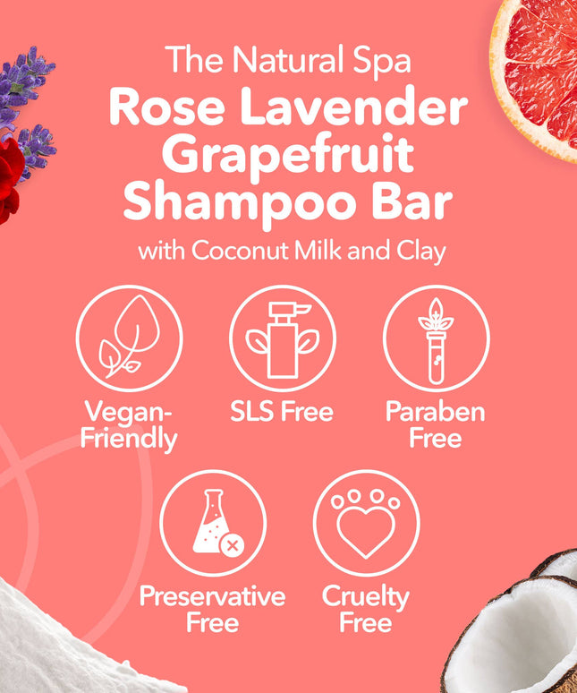 Rose, Lavender, Grapefruit Shampoo Bar
