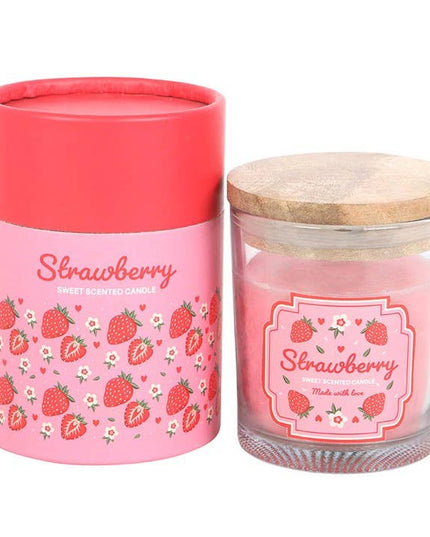 Strawberry Scented Candle with Presentation Box