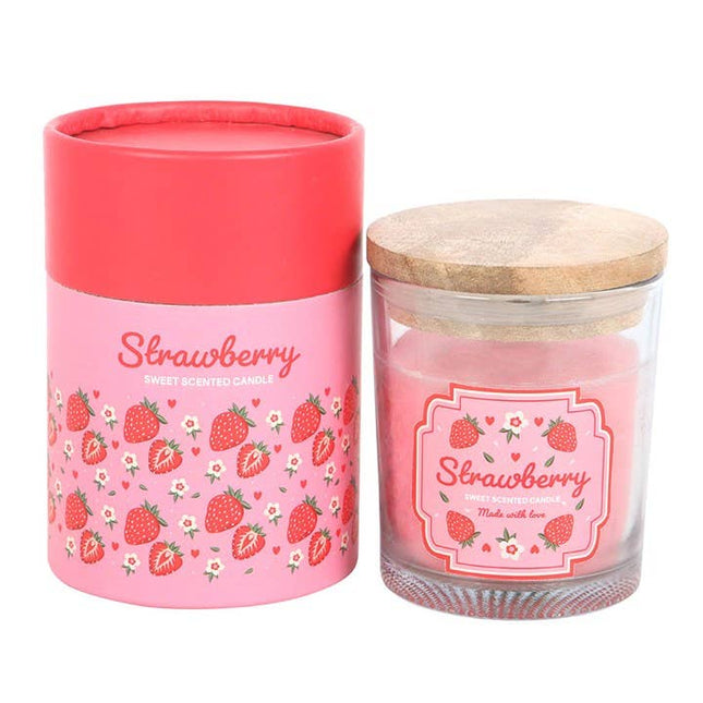Strawberry Scented Candle with Presentation Box