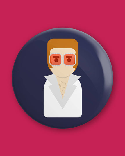 Little Icons Elton inspired - Cute, minimalist design - 38mm button badge