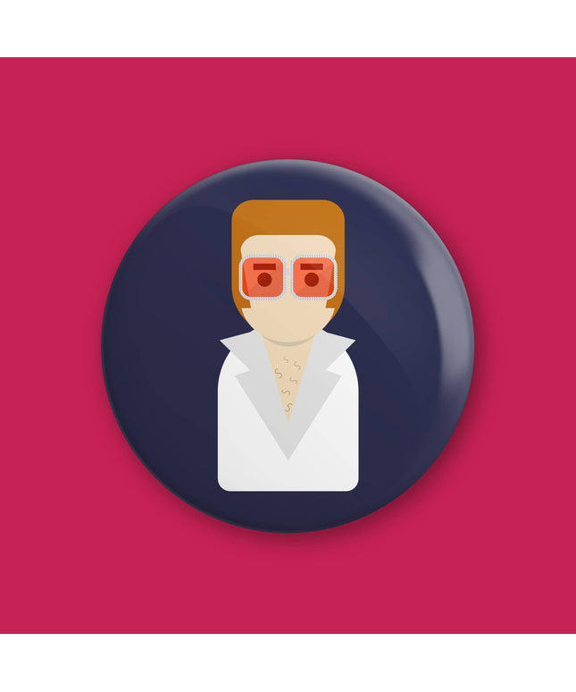 Little Icons Elton inspired - Cute, minimalist design - 38mm button badge