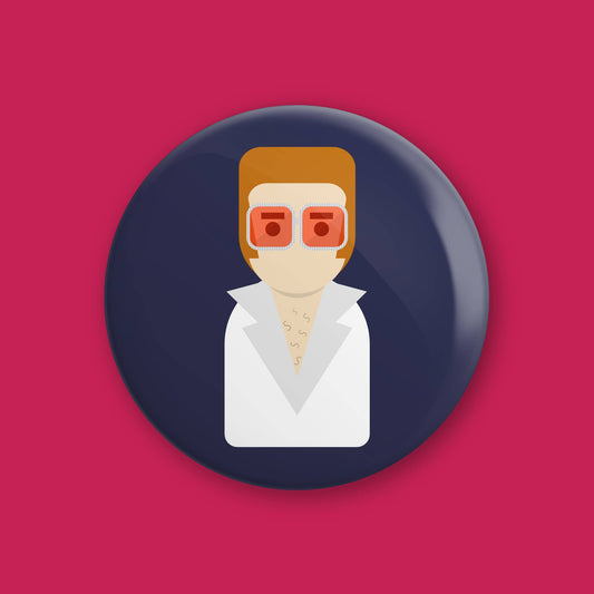 Little Icons Elton inspired - Cute, minimalist design - 38mm button badge