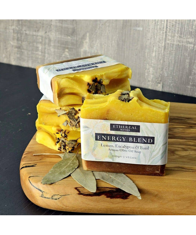 Energy Blend: Lemon, Eucalyptus and Basil Cold Process Soap