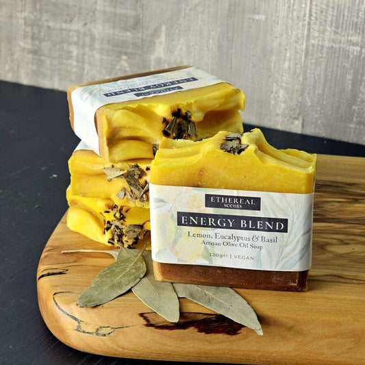 Energy Blend: Lemon, Eucalyptus and Basil Cold Process Soap