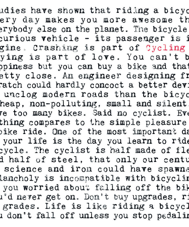 Cycling Quotes Card For Cyclists