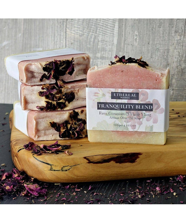 Tranquility Blend: Rose Geranium and Ylang Ylang Soap