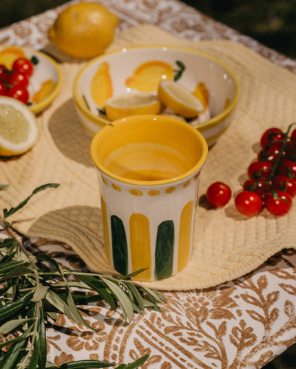 Artisanal Ceramic Mug - Limone Design Pottery Cup 250ml