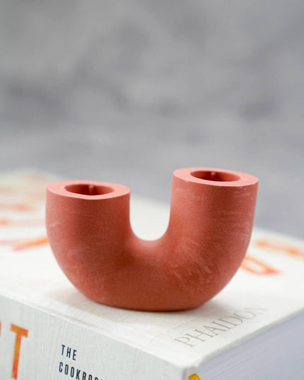 U Shape Dinner Candle Holder - Handmade pieces