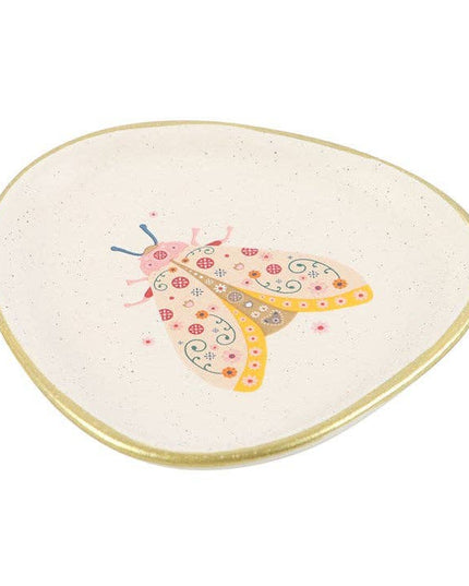 Floral Moth Trinket Dish
