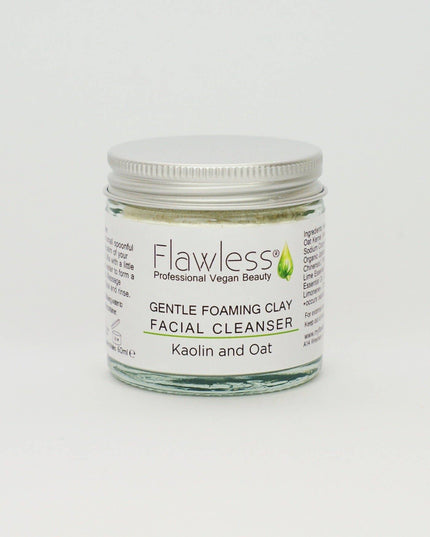 Vegan Clay Facial Cleanser - Gentle and Foaming - 60ml Without bamboo spoon