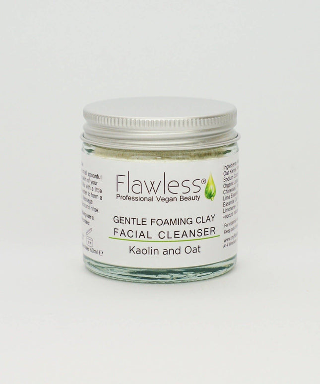 Vegan Clay Facial Cleanser - Gentle and Foaming - 60ml Without bamboo spoon
