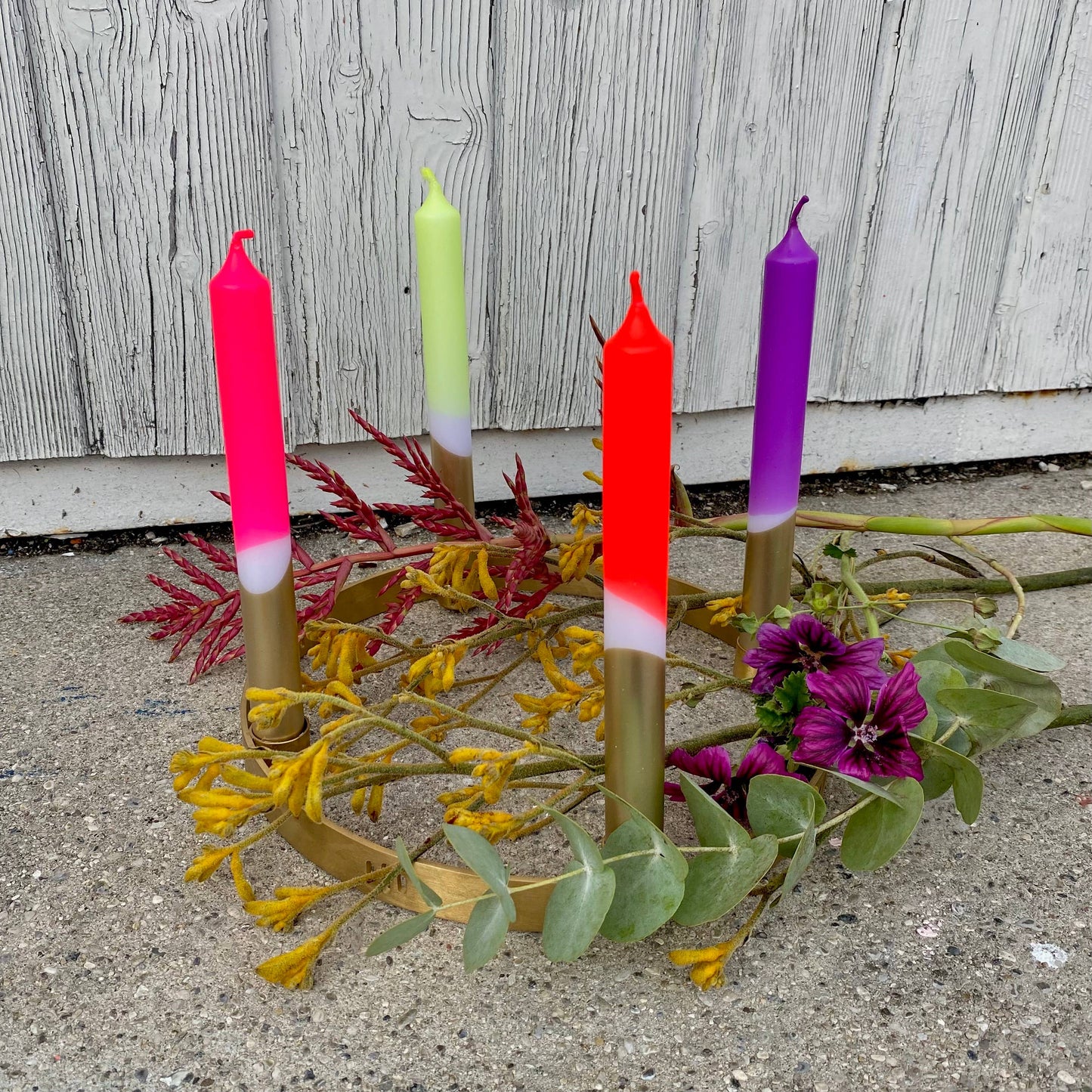 Dip Dye Neon Candle Set *Box of Four*