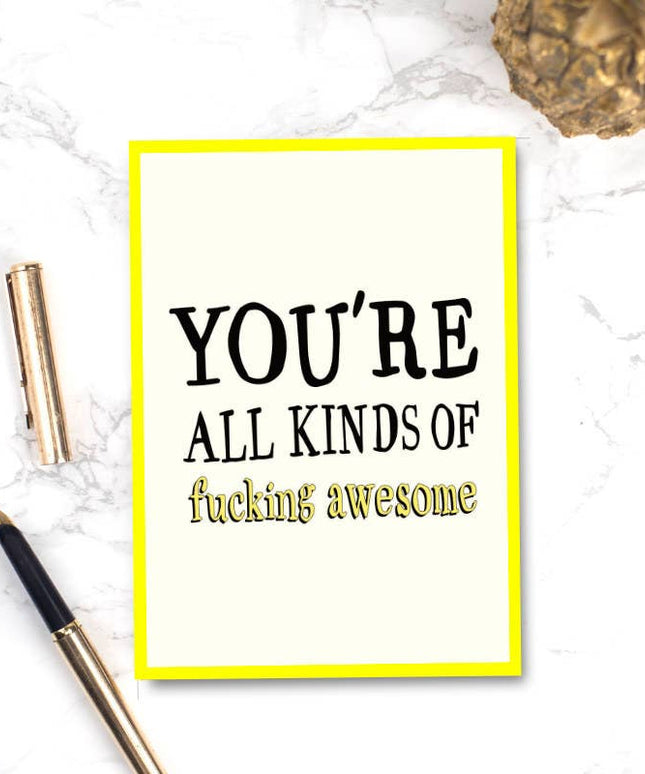 All Kinds Of Awesome - Greeting Card