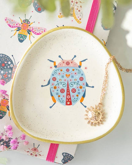 Floral Ladybird Trinket Dish