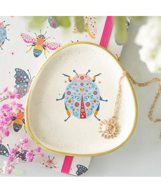 Floral Ladybird Trinket Dish