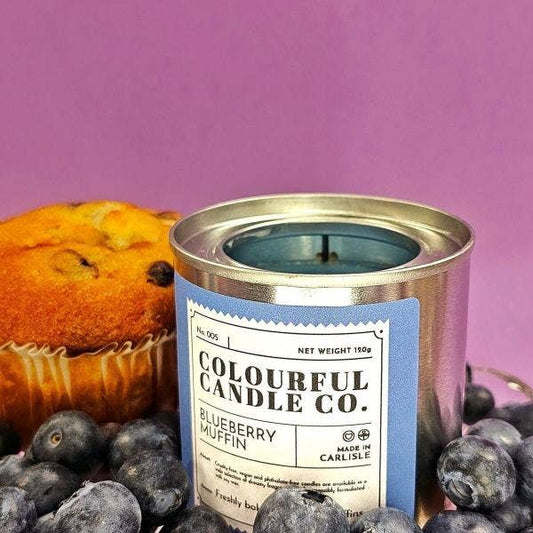 Blueberry Muffin Soy Wax Paint Tin Candle
