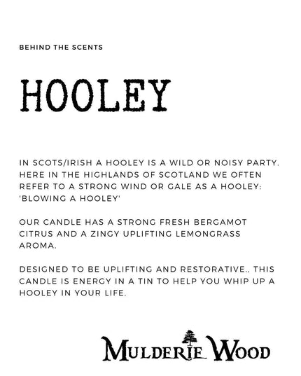 Hooley (Party) Bergamot and Lemongrass Scottish Gift Candle