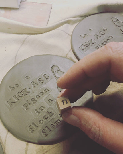 Kick-Ass Pigeon Ceramic Dish – Handmade Trinket Dish