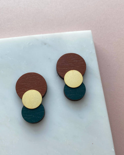 Colour Combo Circle Studs