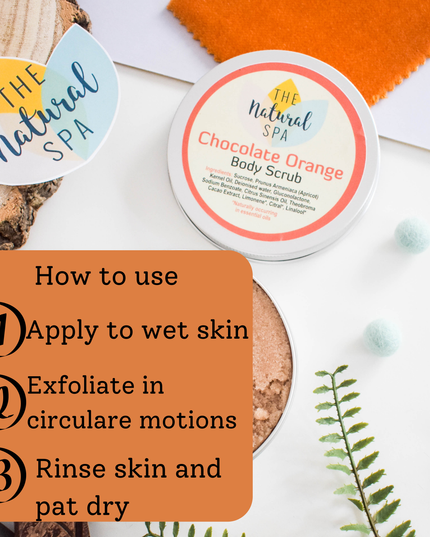 Chocolate Orange Natural Body Scrub - 75g tin - Letterbox