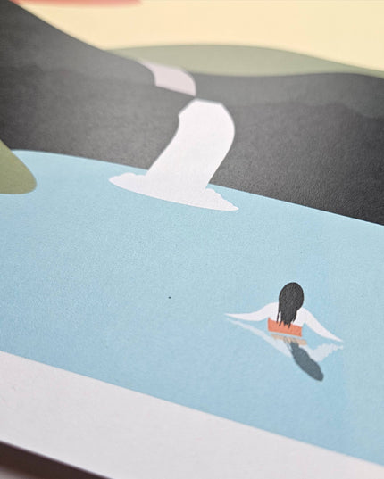 Go With The Flow, A4 Print