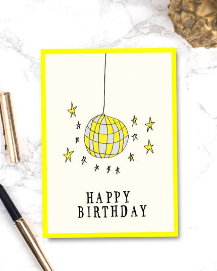 Birthday Disco Ball Greeting Card