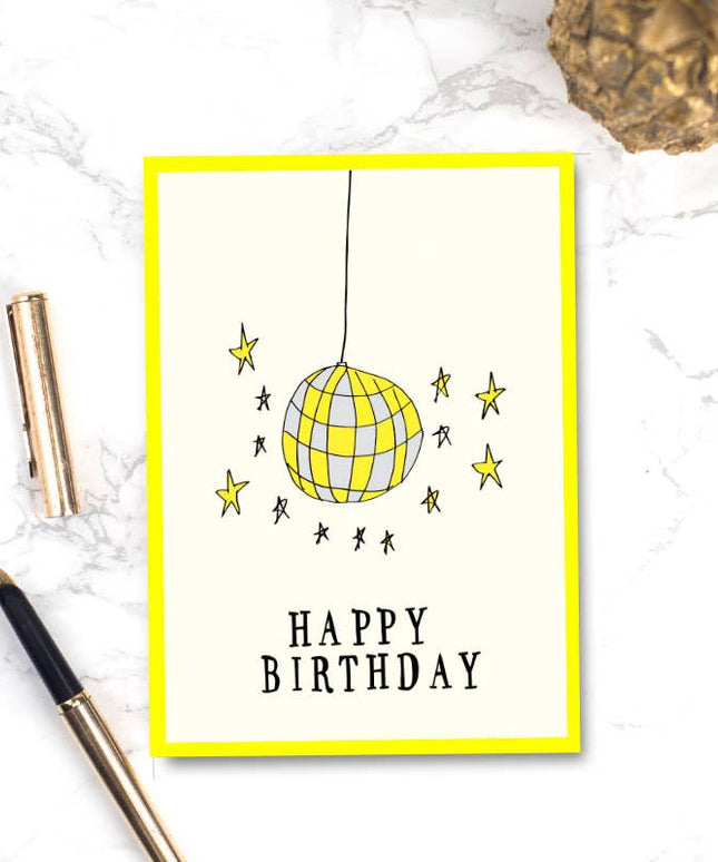 Birthday Disco Ball Greeting Card