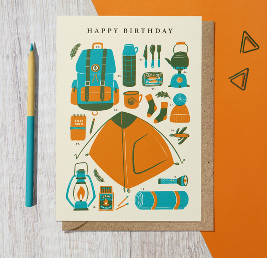 Birthday Card - Wild Camp Art Card