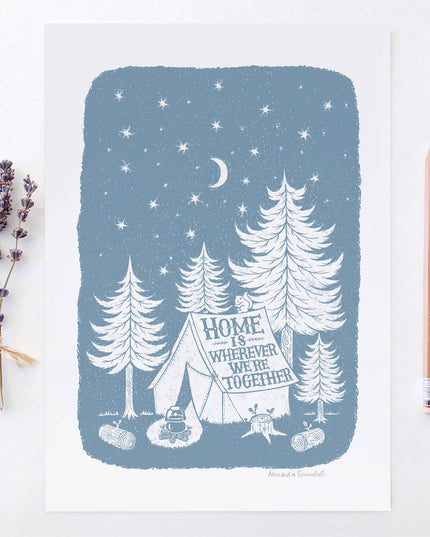Home Together Camping Print
