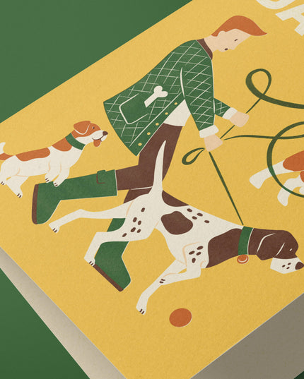 Dog Dad | Fun Dog Walking Greeting Card