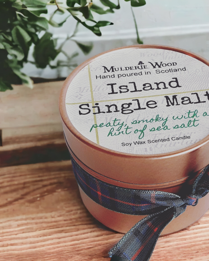 Island Single Malt Scotch Whisky Peaty Soy Wax Candle