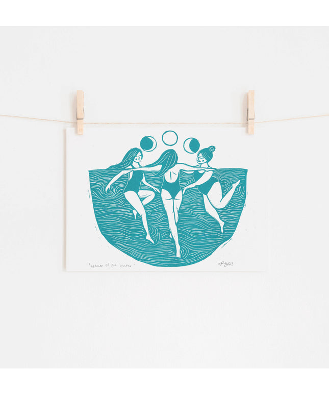Women of the Water Riso Print *moon cycle, wild swim, friend*