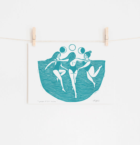 Women of the Water Riso Print *moon cycle, wild swim, friend*