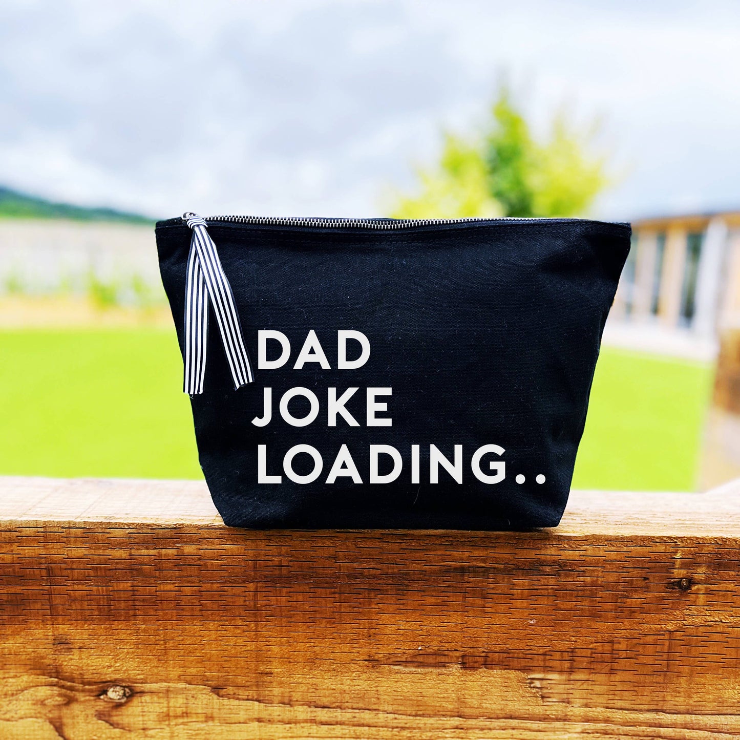 Dad Jokes Large Pouch - Black